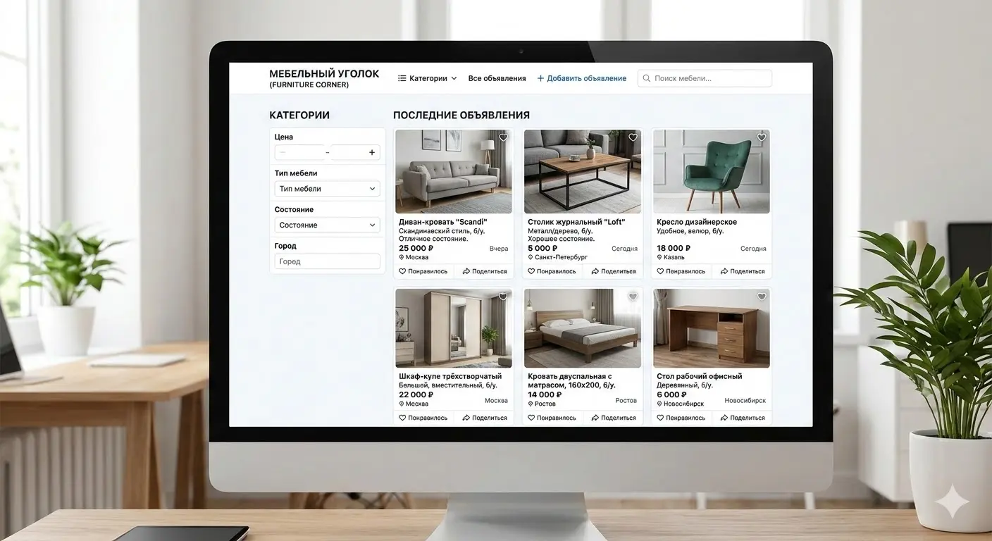 Как продать мебель в интернете через доски объявлений