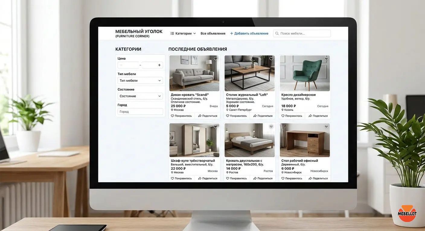 Как продать мебель в интернете через доски объявлений