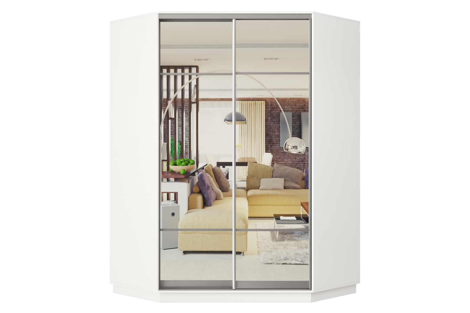 Шкаф-купе угловой 2-дверный Практик 71