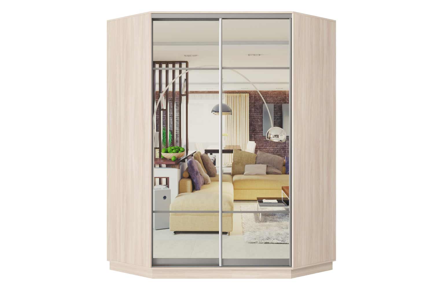 Шкаф-купе угловой 2-дверный Практик 71