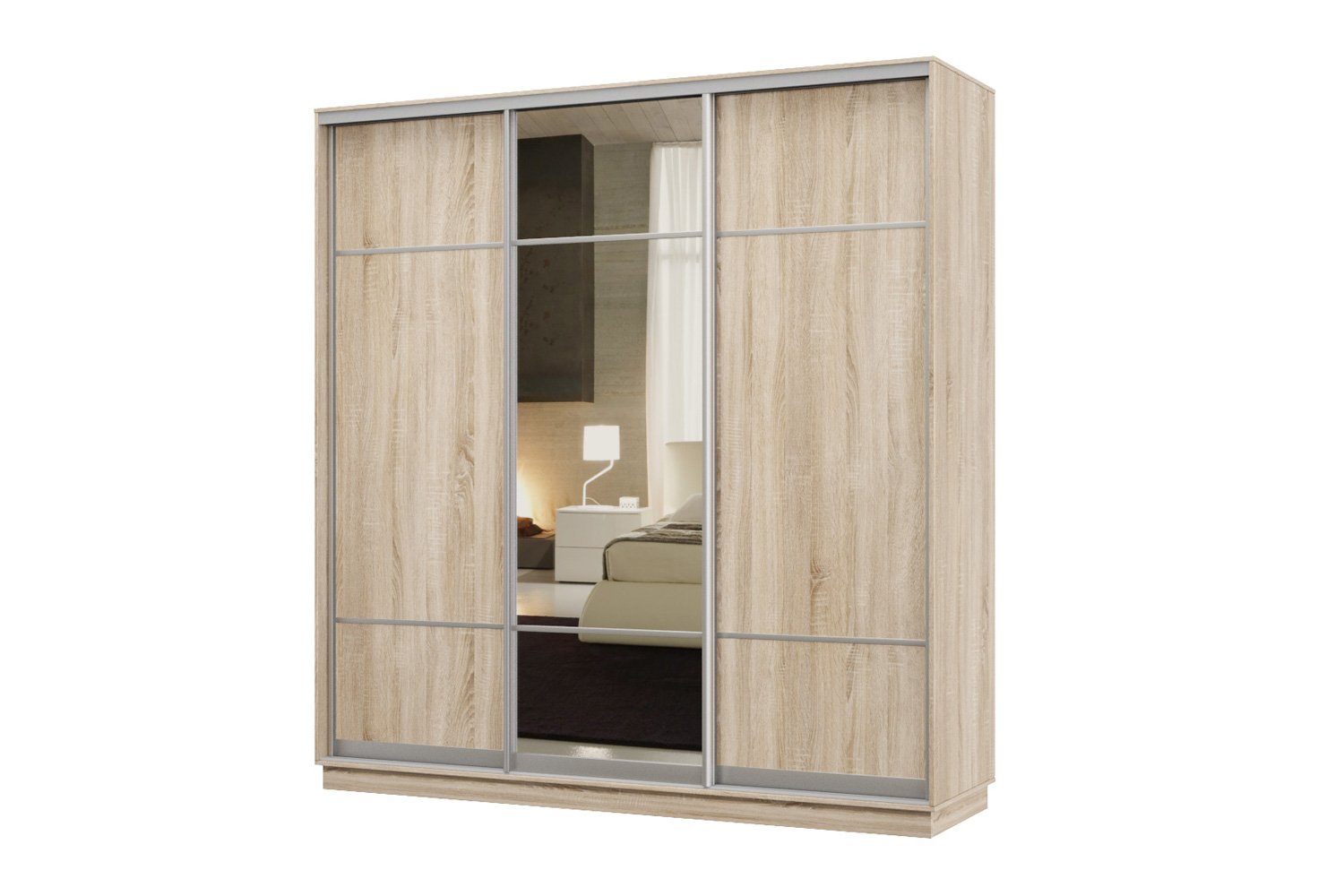 Шкаф-купе 3-дверный Практик 60