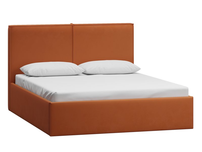 Кровать Эби-П 160 Велюр Терракотовый