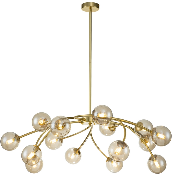 Люстра потолочная на штанге (11024/15R Gold) Indigo INTERO V000226 в форме шара