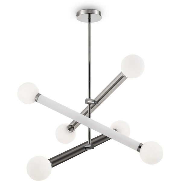 Потолочная люстра на штанге Freya Cross FR5381PL-06CH шарики