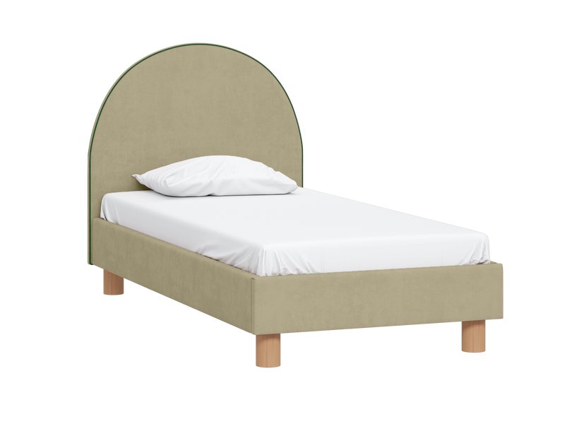 Кровать Лора 90 Вельвет Оливковый