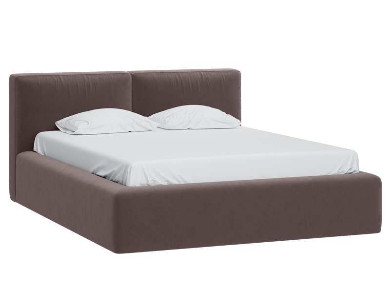 Кровать Фостер 140 Велюр Коричневый