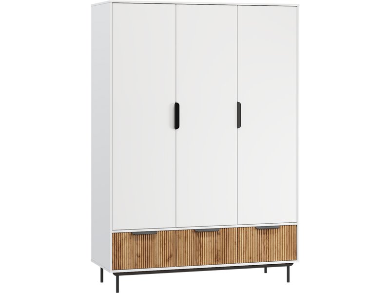 Распашной шкаф Леванте 3-144x205 Белый