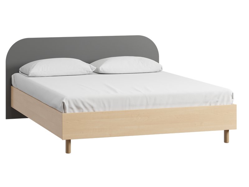 Кровать Дона 140 Береза Серый