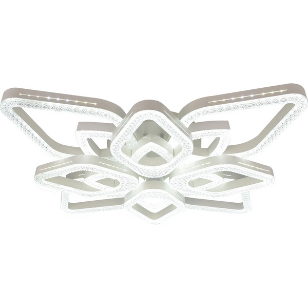 Потолочная люстра (+ночной режим) светодиодная Escada Sedna 10280/8LED 150Вт, с ПДУ, металл/акрил, белый