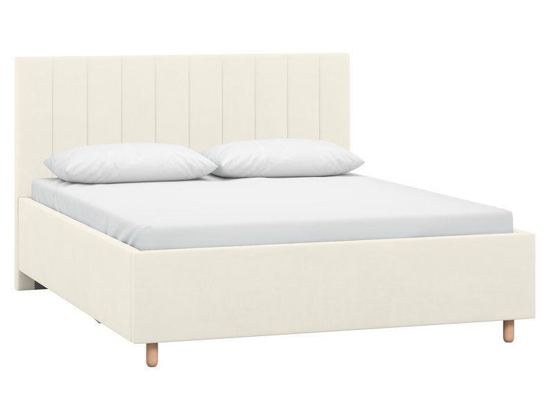 Кровать Адель 180 Велюр Молочный