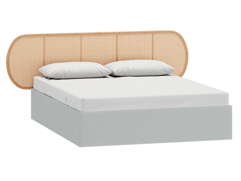 Кровать модульная Сейв 180 Велюр Светло-серый