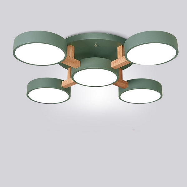 Люстра led с 5 плафонами с ПДУ Joist 5 Green Imperiumloft Joist01 (178330-26) ImperiumLoft