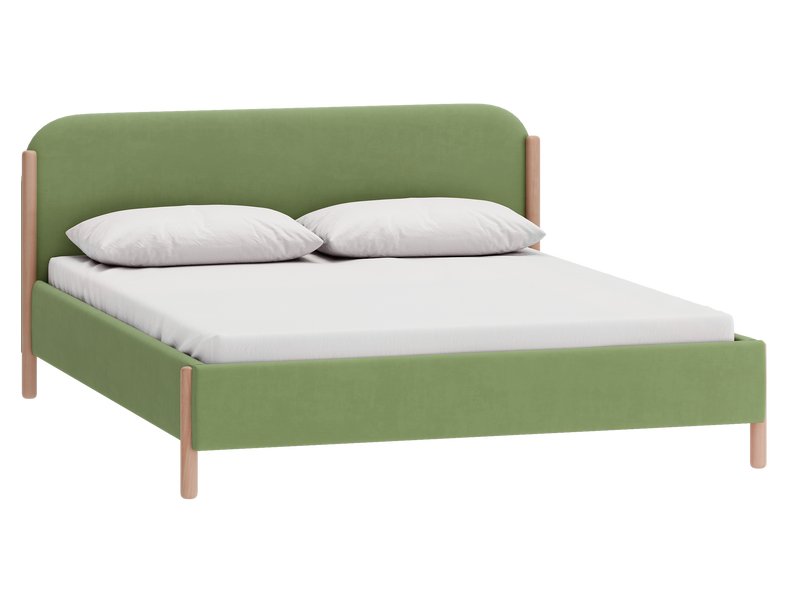 Кровать Кейси 160 Велюр Оливковый