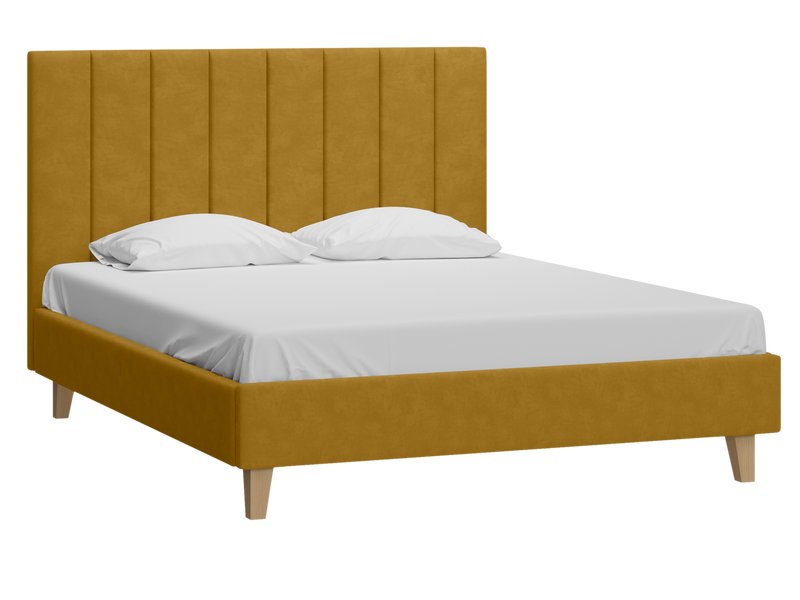 Кровать Скаун 160 Велюр Желтый