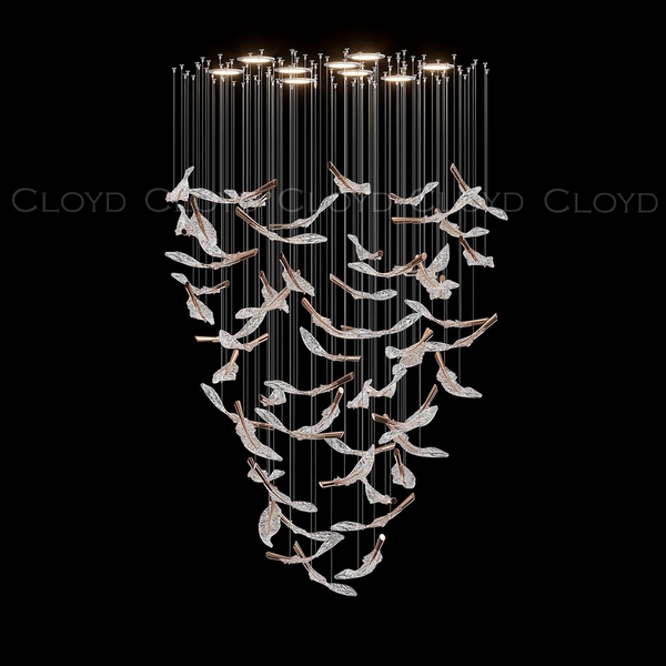 Потолочная люстра каскадная Cloyd Aeria 1686 60002