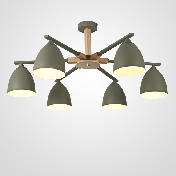 Потолочная люстра на штанге NOA 6 Olive ImperiumLoft Noa01 (183463-26)