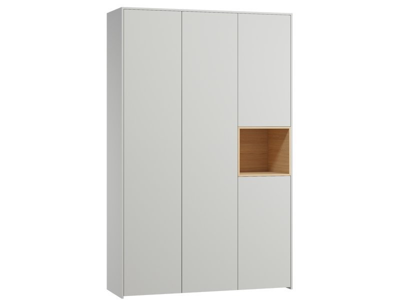 Распашной шкаф Висмар 3-153x240 Пепельный