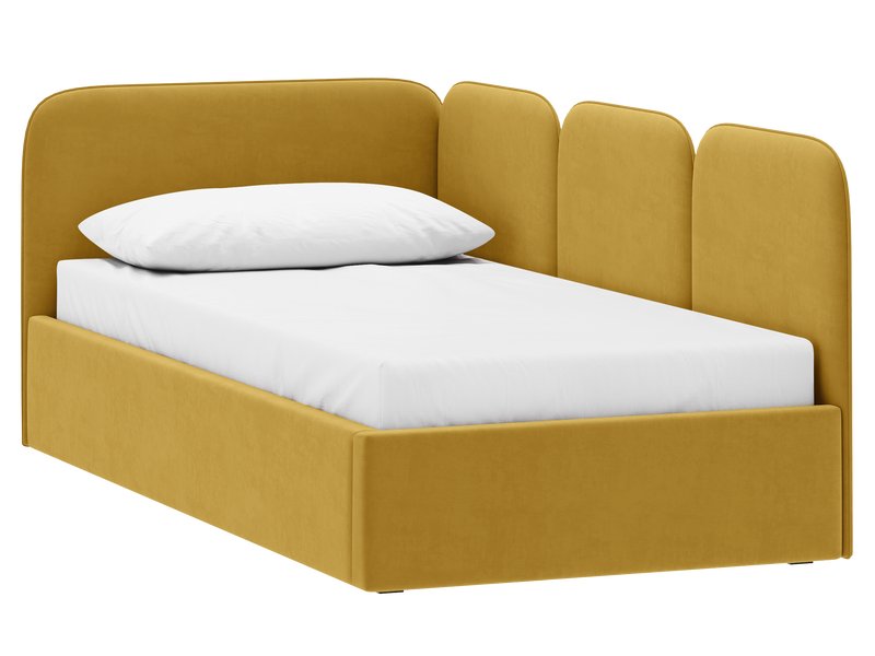 Детская кровать Имми 90 Велюр Горчичный