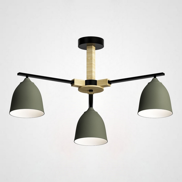 Потолочная люстра на штанге NOA 3 Olive ImperiumLoft Noa01 (183462-26)