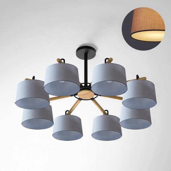 Потолочная люстра на штанге Even 8 Gray ImperiumLoft Even01 (178371-26)