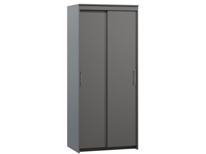 Шкаф-купе Тебар 2-90x210 Графитовый без зеркал