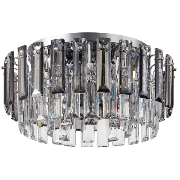 Люстра потолочная с пультом длиной 50 см хрустальная Stilfort Ton 2159/09/08C