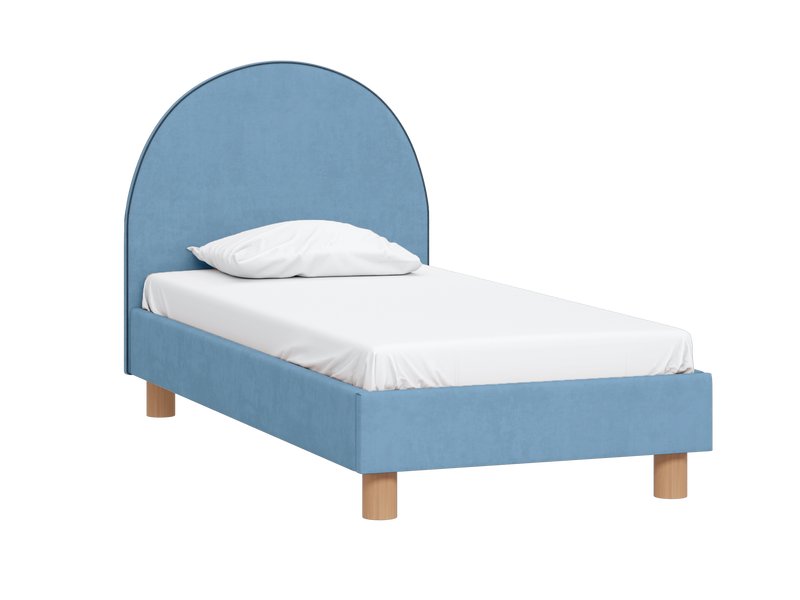 Кровать Лора 90 Вельвет Голубой