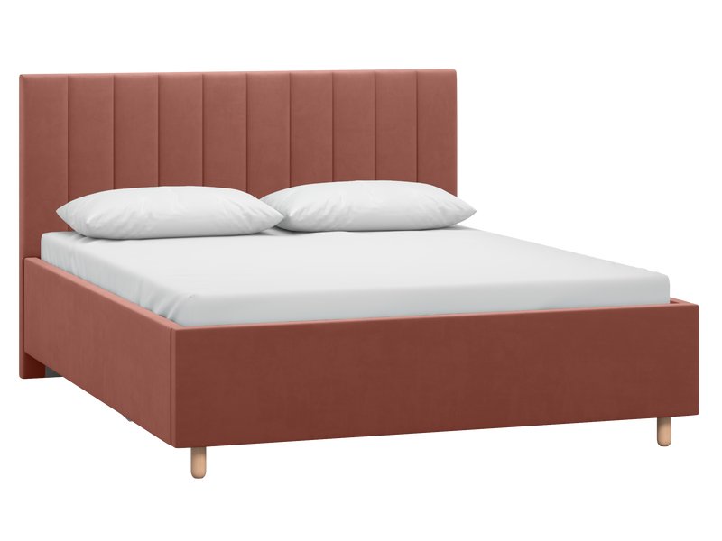 Кровать Адель 180 Велюр Терракотовый