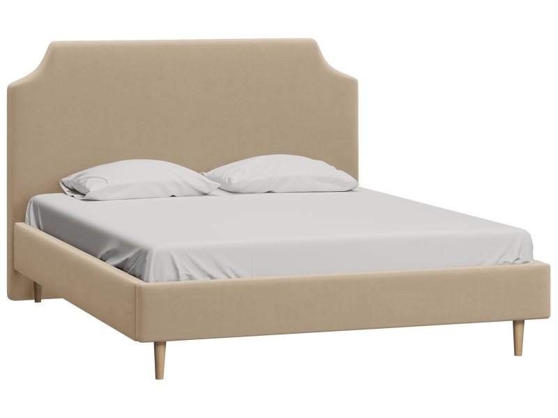 Кровать Адона-Н 140 Велюр Бежевый