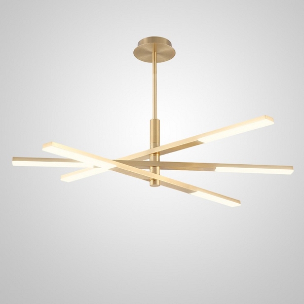 Люстра потолочная светодиодная золотая на штанге Orton На 3 D96 Gold Imperiumloft 241024-26 (241024-26) ImperiumLoft