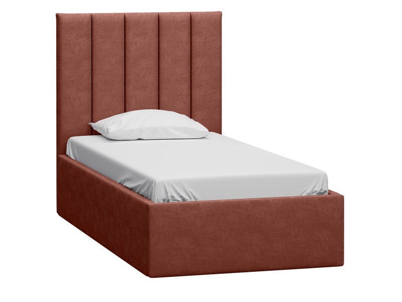 Кровать Вега-П 90 Велюр Терракотовый