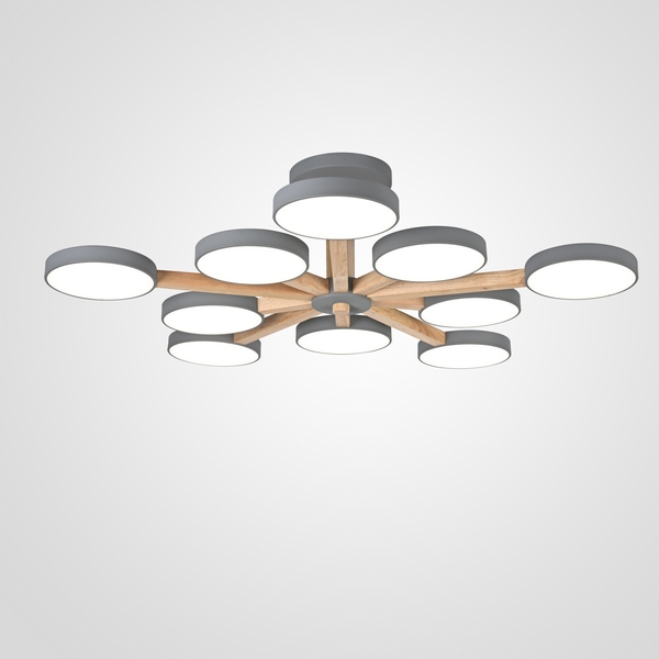 Потолочная люстра LED на штанге Turna L10 Grey By ImperiumLoft Turna-B01 (Умный дом, Алиса) 228858-26