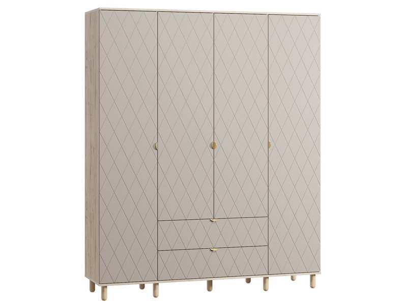 Распашной шкаф Теджонс 4-185x224 Ромб Латте/Дуб Ирландский