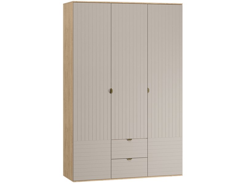 Распашной шкаф Монблан 3-139x215 Линии Латте/Дуб Ирландский