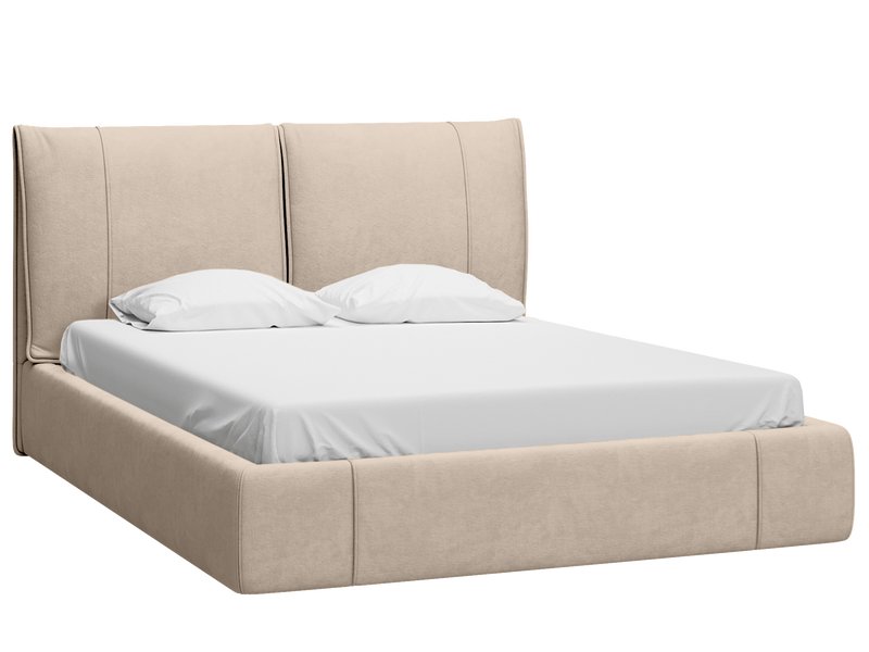 Кровать Вайлор-П 180 Велюр Светло-бежевый