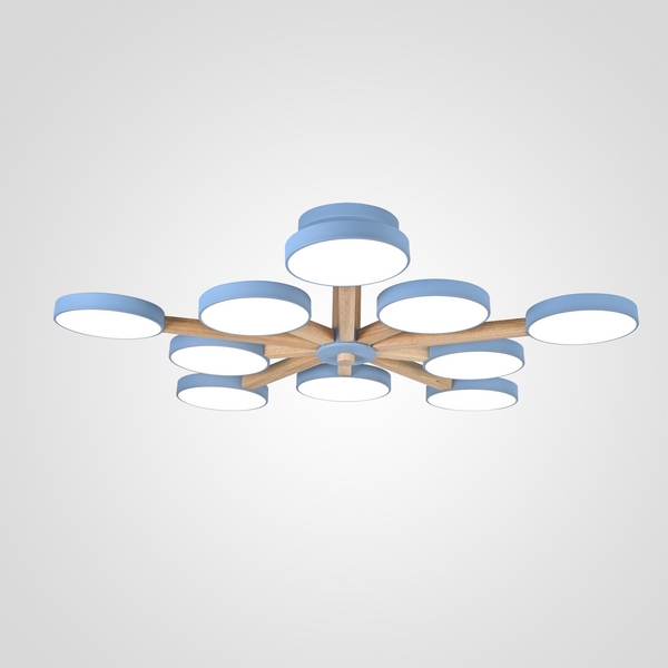 Потолочная люстра LED на штанге Turna L10 Blue By ImperiumLoft Turna-B01 (Умный дом, Алиса) 228854-26