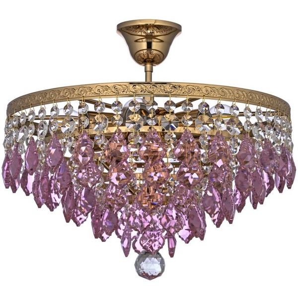 Потолочная люстра на штанге хрустальная Arti Lampadari Castellana Gold Castellana E 1.3.38.603 G