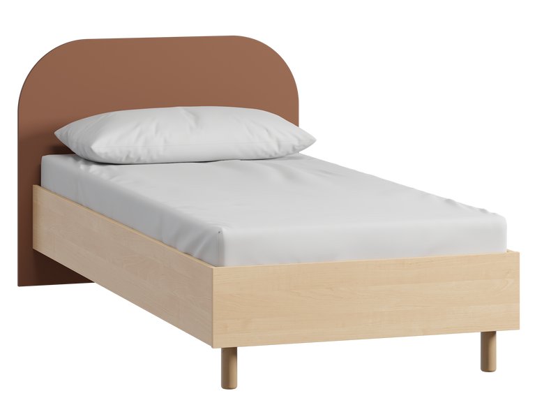 Кровать Дона 90 Береза Терракотовый