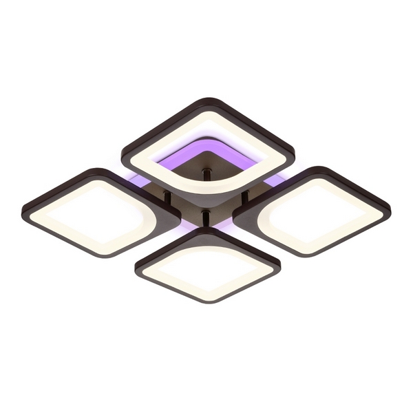 Потолочная люстра светодиодная с пультом регулировкой яркости и цветовой температуры ночным режимом Ambrella Acrylica Original FA442 (Умный дом)