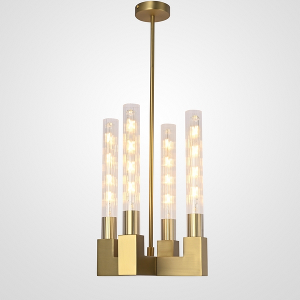 Потолочная люстра на штанге Rh Canelle Pendant Lamp 4 Modern Brass Imperiumloft 40,1566 (84608-22) ImperiumLoft
