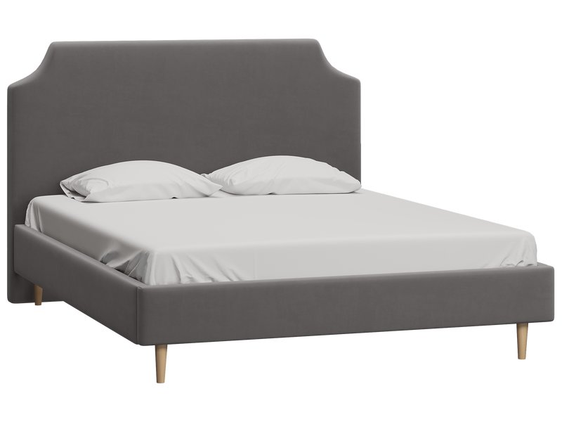 Кровать Адона-Н 180 Велюр Серый
