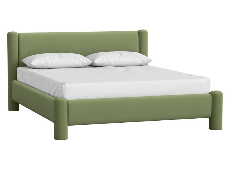 Кровать Ассоль 180 Велюр Оливковый