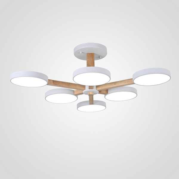 Потолочная люстра LED на штанге Turna L6 White By ImperiumLoft Turna-B01 (Умный дом, Алиса) 141108-26