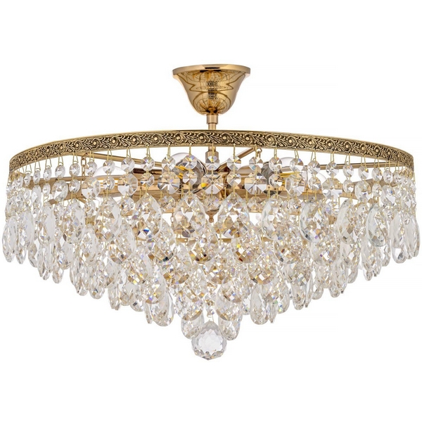 Потолочная люстра хрустальная на штанге Arti Lampadari Castellana Gold Castellana E 1.3.46.608 G
