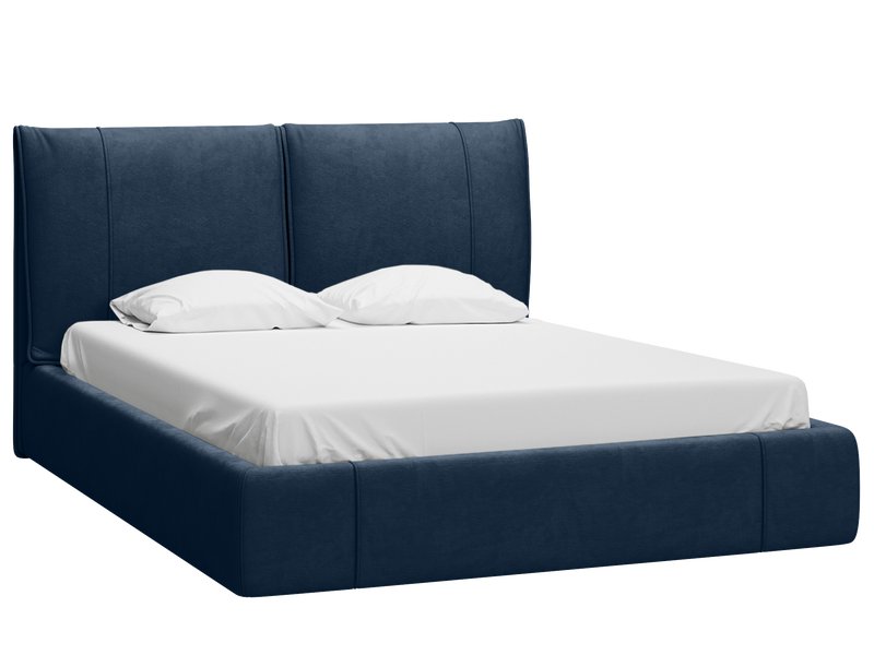 Кровать Вайлор-П 180 Велюр Синий