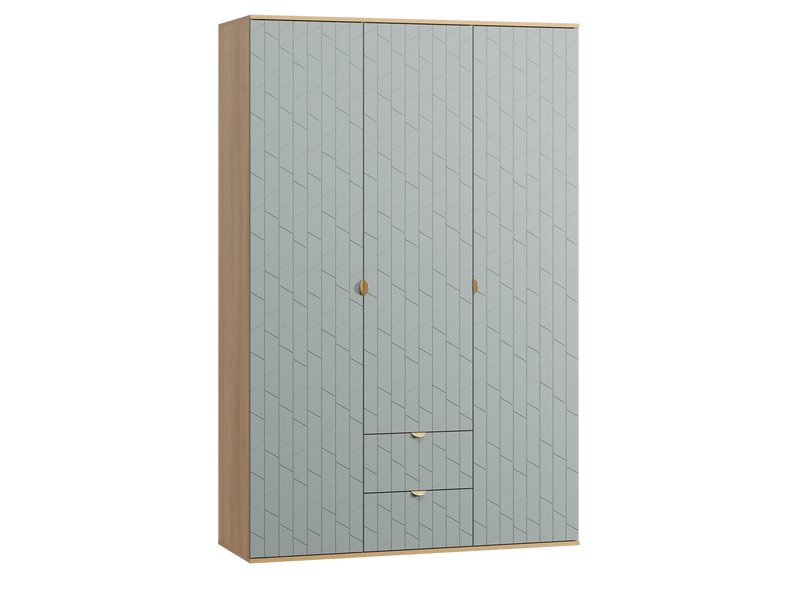 Распашной шкаф Монблан 3-139x215 Грань Мятный