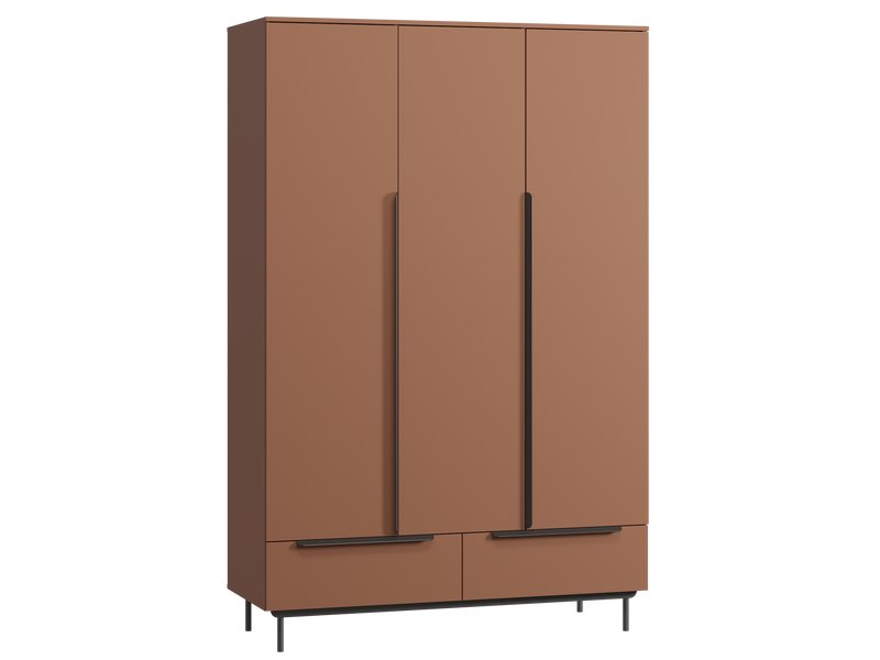 Распашной шкаф Квелен 3-144x220 Терракотовый