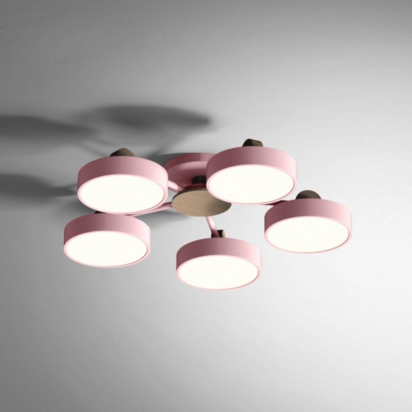 Потолочная LED люстра с ПДУ Move 5 Pink Imperiumloft Move_01 (178251-26) ImperiumLoft