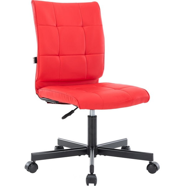 Компьютерное кресло - стул компьютерный без подлокотников с нагрузкой до 120 кг Everprof EP-300 (экокожа/красный)