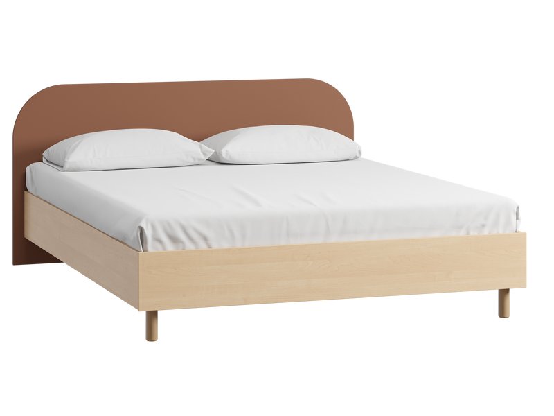 Кровать Дона 160 Береза Терракотовый